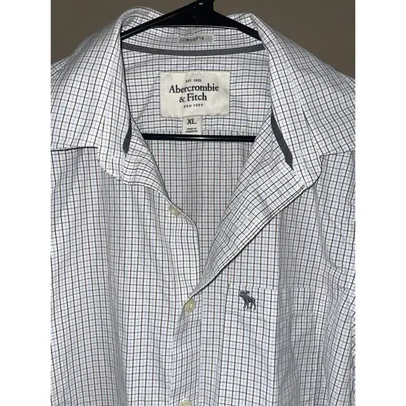 Men’s Abercrombie & Fitch Muscle Thick Button Down Dress Shirt Sz XL Cotton - Picture 4 of 7